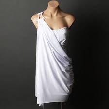 Women White Evening Formal Greek Goddess Strapless One Shoulder Dress Size L Greek Dress Greek Goddess Dress Dresses