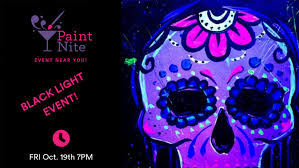 Black Light Calavera Paint Nite Aviator Sports And Events Center