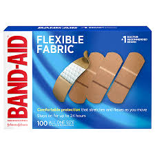 Band Aid Flexible Fabric Adhesive Bandages One Size All One Size 1 Inch