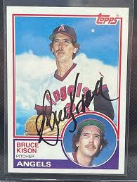 1983 Topps Baseball card #712 Bruce Kison Angels Autographed card EXCELLENT