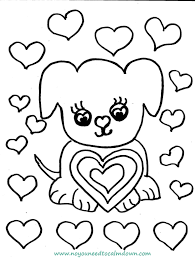 Cute Dog Valentine S Day Coloring Page Free Printable No You Need To Calm Down Valentines Day Coloring Page Valentine Coloring Sheets Valentine Coloring Pages