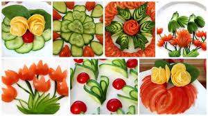 20 Super Salad Decoration Ideas Vegetable Flower Plate Decoration Youtube Salad Decoration Ideas Flower Plates Food Garnishes