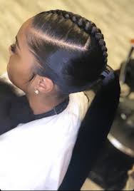 Pin By Monique Dockery On Hairstyles That R Lit Low Ponytail Hairstyles Hair Ponytail Styles African Braids Hairstyles