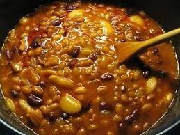 5 Bean Bean Bake Recipe From Cdkitchen Com Recipes Baked Bean Recipes Bean Recipes