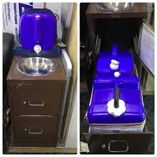 self contained sink made from file