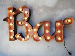 Bar Marquee Industrial Style Leuchtschrift Leuchtbuchstaben Leuchtobjekt Leuchtzeichen Wandleuchte Leuchtbuchstaben Leuchtschrift Leuchten