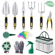 12 Pc Garden Tools Set Heavy Duty Gardening Kit Of Cast Aluminum Garden Tool Set Garden Tools Garden Tools Gift Set