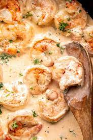 Don't drain it too much, as a slop of the cooking liquid makes a big difference in the sauce. Creamy Garlic Shrimp Ahead Of Thyme