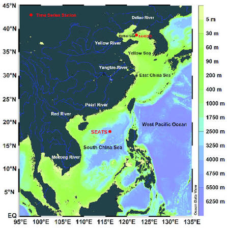 Geographic map of the China Seas. SEATS (South East Asian Time-Series... |  Download Scientific Diagram