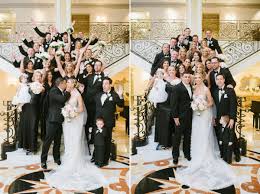 Black And White Wedding Bridal Party The Grove Nj Elegant Wedding Classic Glam Black White Gold Pink Color Scheme Black Tie Davids Bridal Wedding Dresses Bridal Parties Colors Black Bridal Parties