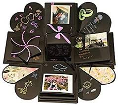 Amazon Com Kicpot Creative Explosion Gift Box Love Memory Diy Photo Album As Birthday Gift And Surprise B Anniversary Scrapbook Explosion Box Photo Album Diy