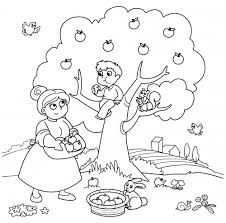 Advanced Coloring Page Picking Apples Kidspressmagazine Com Coloring Pages Tree Coloring Page Coloring For Kids