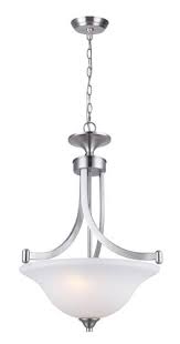 Patriot Lighting Dee Brushed Nickel 3 Light Pendant At Menards