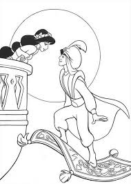Princess Jasmine Meet Aladdin At Balcony Coloring Page Netart Disney Coloring Pages Cartoon Coloring Pages Wedding Coloring Pages