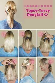 I also love that it picks up the color we just did. Hairstyle Tutorial Topsy Turvy Ponytail Hair Romance