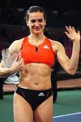 Трикратна световна, двукратна олимпийска и европейска шампионка по лека атлетика. Isinbaeva Elena Foto Biografiya