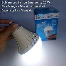 Lampu neon flex led selang flexible sign strip fleksibel biru blue: Lampu Bohlam Led Emergency 25 W Sentuh Dipegang Nyala Dan Nyala Sendiri Saat Listrik Padam Shopee Indonesia
