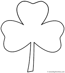 Three leaf clover coloring page. Three Leaf Clover Coloring Page St Patrick S Day
