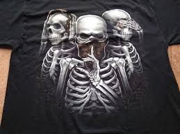 Bandana See No Evil Hear No Evil Speak No Evil Skulls Large Hear No Evil Speak No Evil See No Evil Skeleton Bandana Style T Shirt Raver Outfits Bandana Styles See No Evil