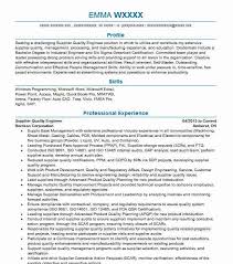Supplier Quality Engineer Manager Resume Example Newell Brands Charlotte North Carolina