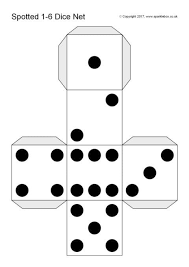 Cut along the exterior lines. Printable Dice Template With Dots Dice Template Templates Printable Free Free Printable Crafts
