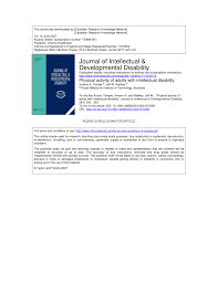Under title xvi, a child under age 18 will be considered disabled if he or she has a medically determinable physical or mental impairment or most disability claims are initially processed through a network of local social security field offices and state agencies (usually called. Pdf Physical Activity Of Adults With Intellectual Disability