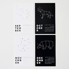 2015 Wall Calendar Constellation Animals In 2020 Calender Design Calendar Design Wall Calendar