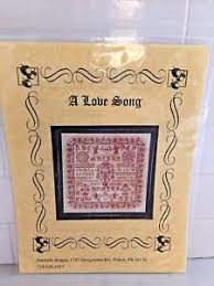 Details About A Love Song Cross Stitch Sampler Chart Pattern By Fouroaks Designs