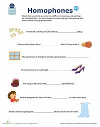 Get A Grip On Grammar Homophones 2 Education Com Homophones Homophones Worksheets Grammar