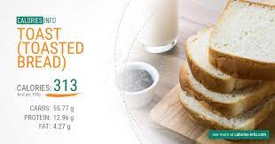 Toast Toasted Bread Calories In 100g Oz One Toast And More