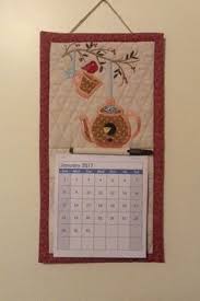 Quilted Embroidered Calendar Holders With Pen Holder Calendar Holder Pen Holders Sampler Quilts