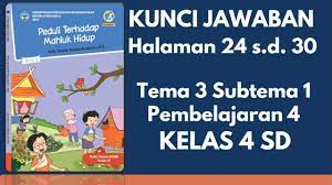 Sep 14, 2020 · makalah materi soal pendidikan agama islam (pai) kelas 1 diterangkan mulai dari sd, smp, atau sma min, mts, ma dan smk lengkap dengan contoh soal dan jawabannya aug 03, 2021 · rangkuman materi soal dan kunci jawaban pendidikan agama islam dan budi pekerti kelas 9 halaman 130 131. Kunci Jawaban Tema 3 Subtema 1 Pembelajaran 4 Halaman 24 30 Kelas 4 Sd Youtube