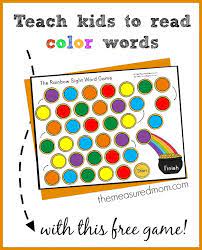 Color Words Sight Word Game Kindergarten Colors Sight Words Kindergarten Teaching Kids