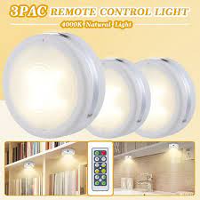 The motion sensor led light is powered by 4 aaa batteries. Wireless Led Puck Lights Kitchen Under Cabinet Lighting With Remote Control Battery Powered Dimmable Closet Lights 3 Pack For Kitchen Closet Cabinet Bookcase Basement Walmart Canada