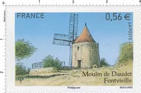 Timbre 2010 Moulin De Daudet Fontvieille Wikitimbres Moulin A Vent Le Moulin France