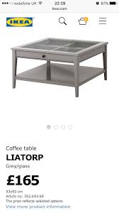 Bush furniture anthropology glass top coffee table in rustic brown embossed. Liatorp White Glass Coffee Table 93x93 Cm Ikea Ikea White Coffee Table Ikea Coffee Table Ikea Glass Coffee Table