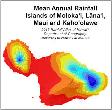 Weather Maui Average Rainfall Map Maui Guidebook