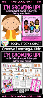 Social Story Im Growing Up Girls Puberty Period Book