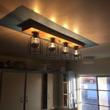 Farmhouse Wood Kitchen Light Fixture Rustic Flush Mount Ceiling Light Farmhouse Decor Tracklight Replacement Rustic Ceiling Lights Kitchen Ceiling Lights Reclaimed Wood Chandelier