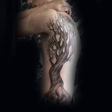 40 Tree Back Tattoo Designs For Men Wooden Ink Ideas In 2020 Tree Tattoo Back Tattoo Designs Men Back Tattoo