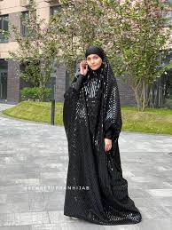 Zwarte streep latex jilbab beperkte extra l Khimar moslim - Etsy Nederland