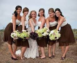 Brown Wedding Inspiration From Facebook Cute Bridesmaid Dresses Brown Wedding Chocolate Brown Wedding