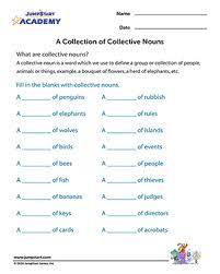 Worksheets and printables that help children practice key skills. A Collection Of Collective Nouns Kids Worksheet Jumpstart