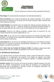 Para esto, hace uso de los factores productivos (trabajo, tierra y capital). Instructivo Para El Diligenciamiento De La Solicitud Registro De Productor De Bienes Nacionales Pdf Descargar Libre