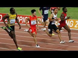 He won the silver medal in the 200 m and bronze medals in both the 100 m and 4×100 m relay at the 20. Usain Bolt Stumbles Catches Andre Degrasse 100m Semi Final Beijing Wc 2015 Youtube