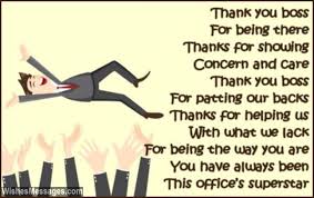 Thank You Card Poem For Boss From Colleagues Thank You Poems Thank You Boss Thank You Quotes For Coworkers