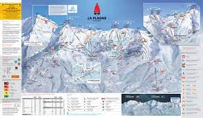 Der pistenplan aus dem skigebiet la plagne zeigt dir alle lifte und pisten. La Plagne Pistenplan Pistenubersicht La Plagne Panoramakarte