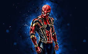 Check spelling or type a new query. Download Wallpapers Iron Spider 4k Blue Neon Lights Superheroes Marvel Comics Iron Spider Armor Iron Spider 4k For Desktop Free Pictures For Desktop Free