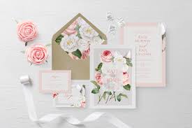 The red rose silk wedding bouquet is a deep and dramatic assortment of 14 dark red silk roses, tied with black satin ribbon. Beautiful Floral And Botanical Wedding Invitations Stationery The Invite Hub
