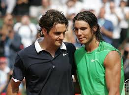 Federer's footsteps, and sit in a packed arena with 10,000 unmasked fans and watch him. Rafa Nadal Roger Federer A Grand Slam Rivalry
